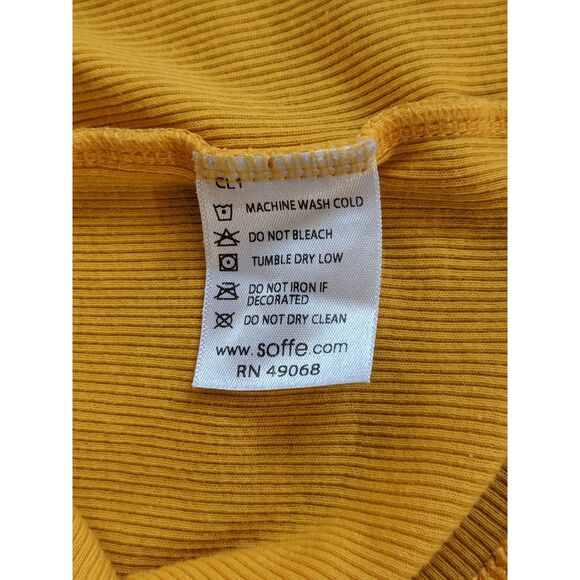 Soffe WVU Yellow Tank Top with Zebra Accents Size Medium West Virginia Tank Top - Picture 6 of 6